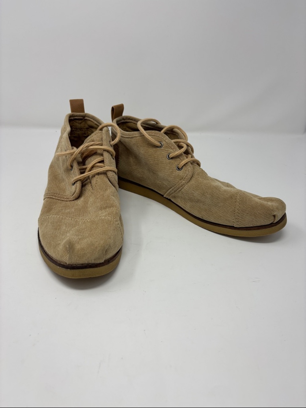 Toms | Casual Lace-Up Corduroy Shoe in Tan 10
